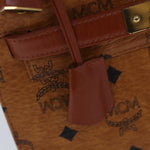 MCM Visetos Brown Leather Handbag (Pre-Owned)