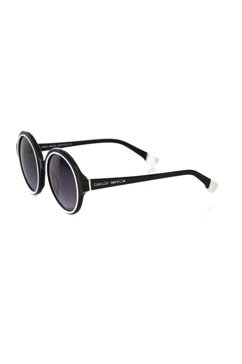 Frankie Morello Black Acetate Women Women's Sunglass