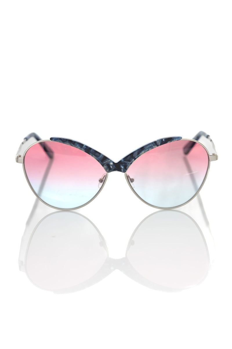 Frankie Morello Blue Metallic Women Women's Sunglasses