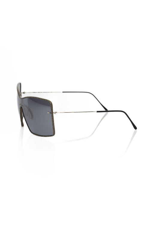 Frankie Morello Black Metallic Women Women's Sunglass