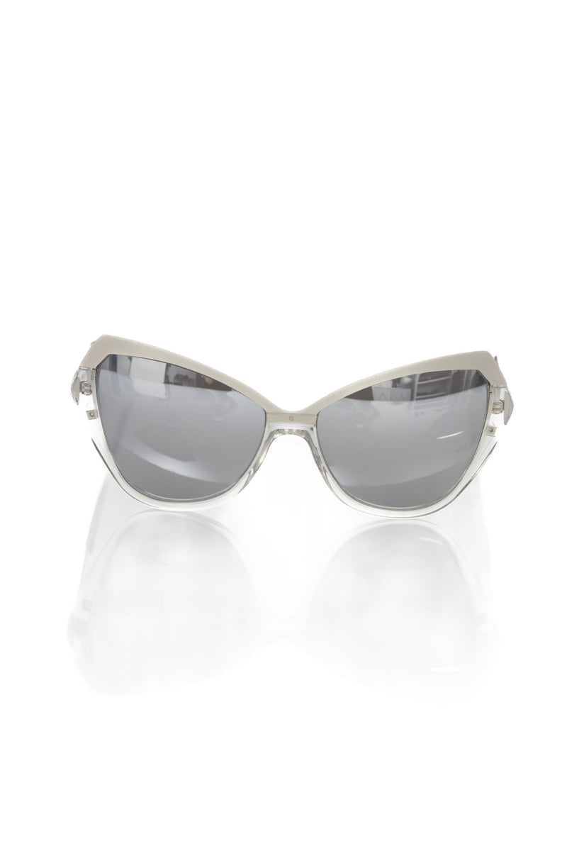 Frankie Morello Gray Acetate Women Women's Sunglass