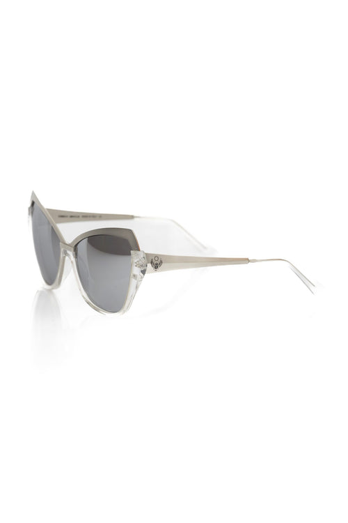 Frankie Morello Gray Acetate Women Women's Sunglass