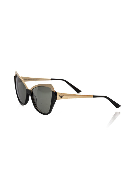 Frankie Morello Black Acetate Women Women's Sunglasses