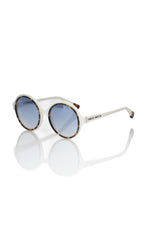 Frankie Morello White Acetate Women's Women's Sunglass