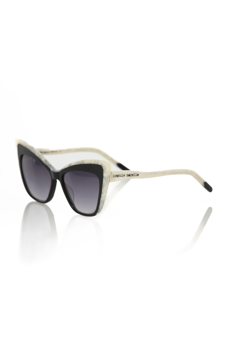 Frankie Morello Black Acetate Women Women's Sunglass