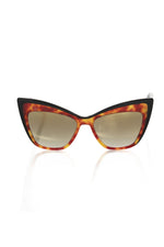 Frankie Morello Brown Acetate Women Women's Sunglass