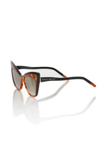 Frankie Morello Brown Acetate Women Women's Sunglass