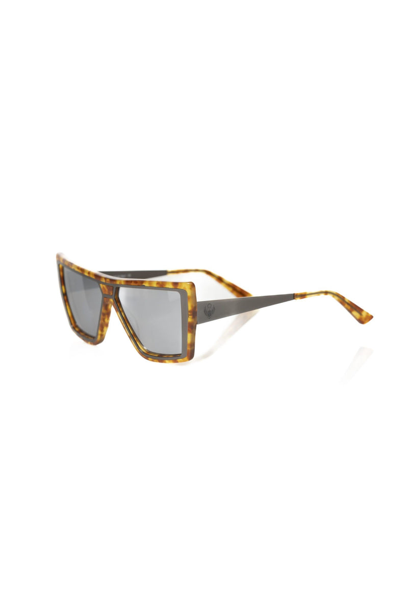 Frankie Morello Brown Acetate Women Women's Sunglass