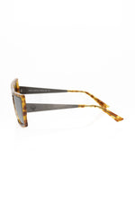 Frankie Morello Brown Acetate Women Women's Sunglass