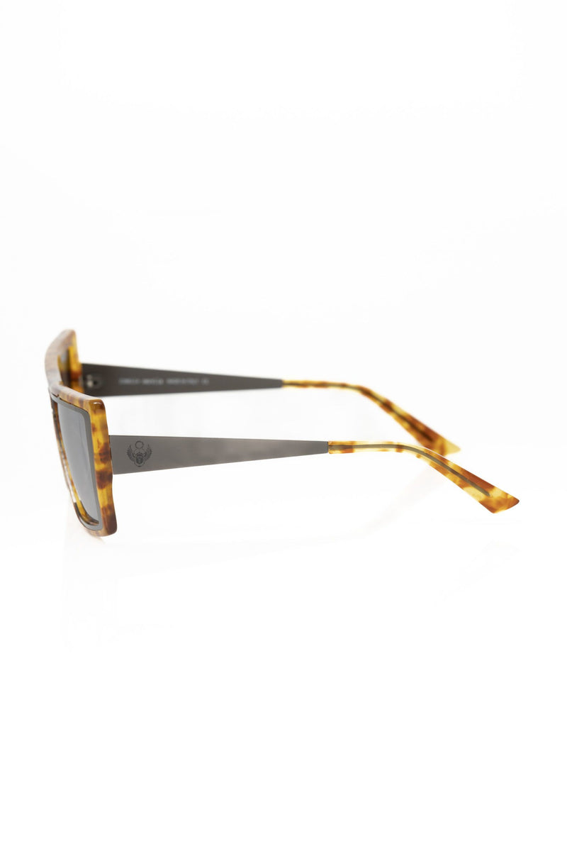 Frankie Morello Brown Acetate Women Women's Sunglass