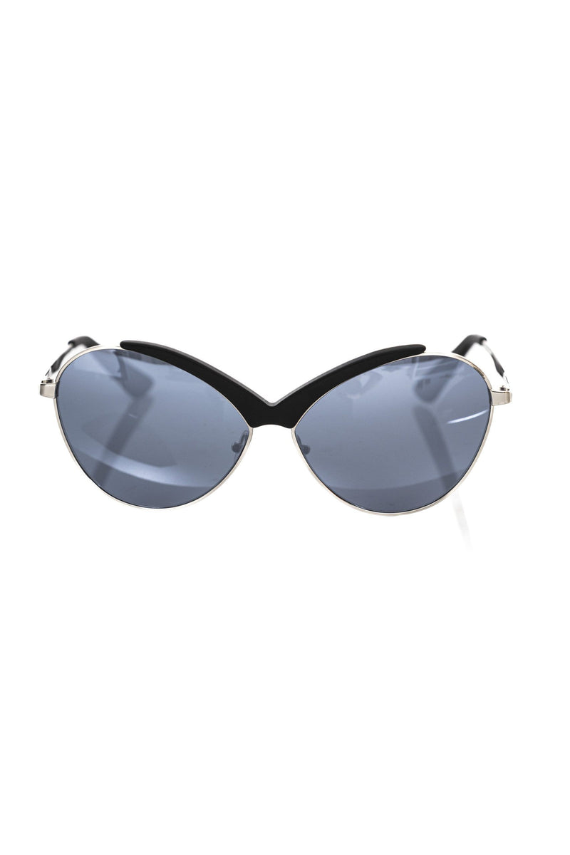 Frankie Morello Black Metallic Women Women's Sunglass