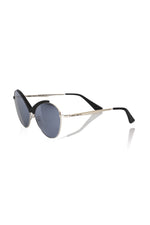 Frankie Morello Black Metallic Women Women's Sunglass