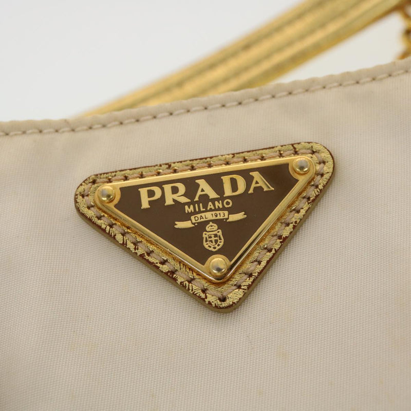 Prada Gold Synthetic Shoulder Bag (Pre-Owned)