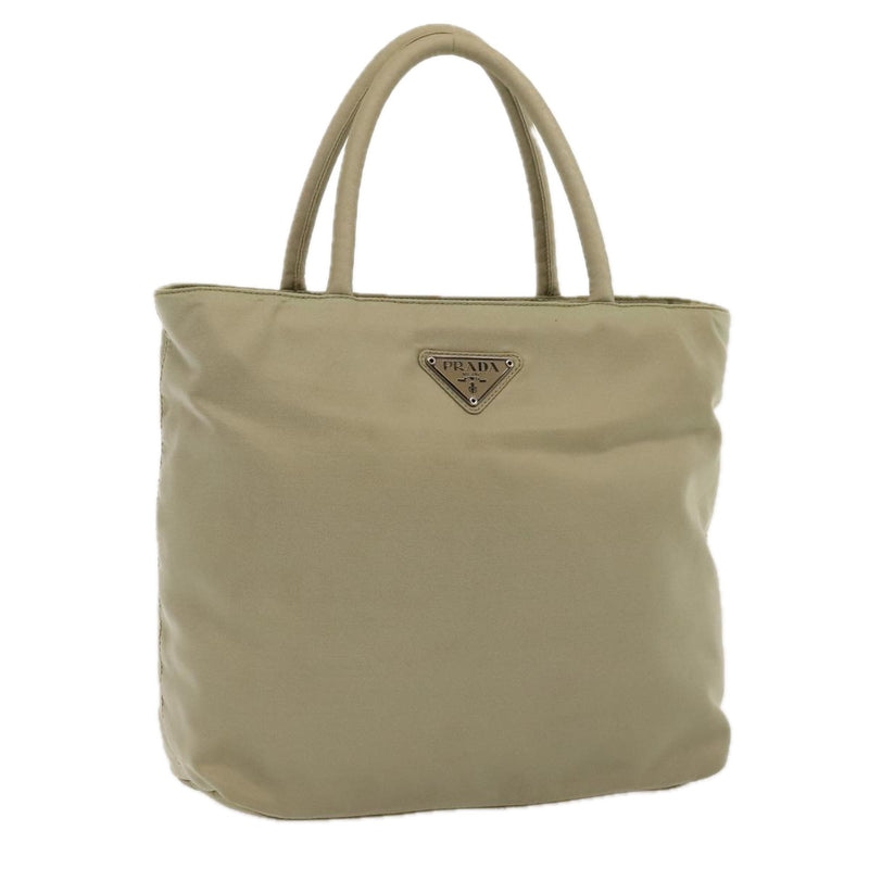 Prada Tessuto Beige Synthetic Handbag (Pre-Owned)