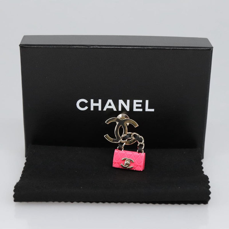 Chanel Coco Mark Silver Metal Brooch Jewelry (Pre-Owned)