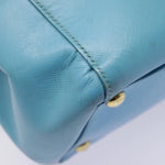 Salvatore Ferragamo Blue Leather Handbag (Pre-Owned)