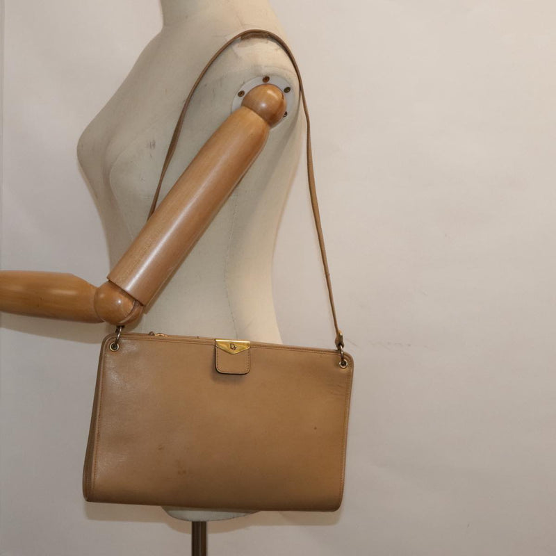 Dior Beige Leather Shoulder Bag (Pre-Owned)