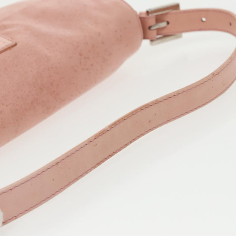 Fendi Baguette Pink Leather Shoulder Bag (Pre-Owned)