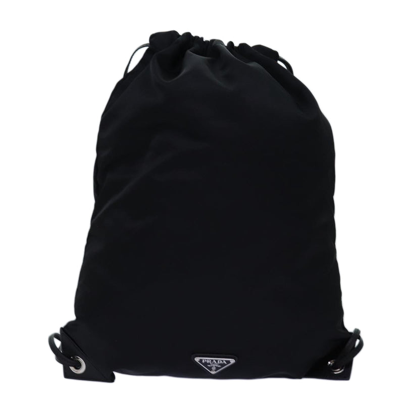 Prada Black Synthetic Backpack Bag (Pre-Owned)