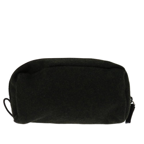 Prada Khaki Wool Clutch Bag (Pre-Owned)