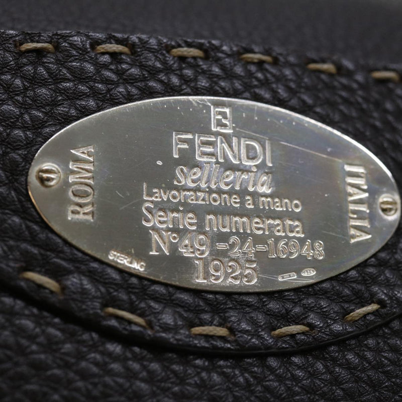 Fendi Selleria Brown Leather Shoulder Bag (Pre-Owned)