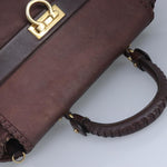 Salvatore Ferragamo Brown Leather Handbag (Pre-Owned)