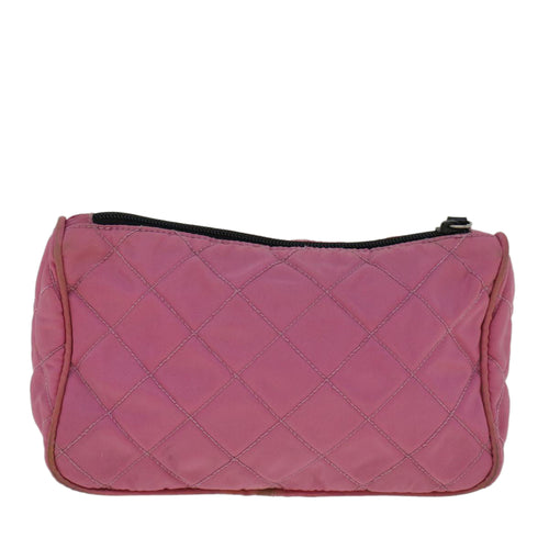 Prada Tessuto Pink Synthetic Clutch Bag (Pre-Owned)