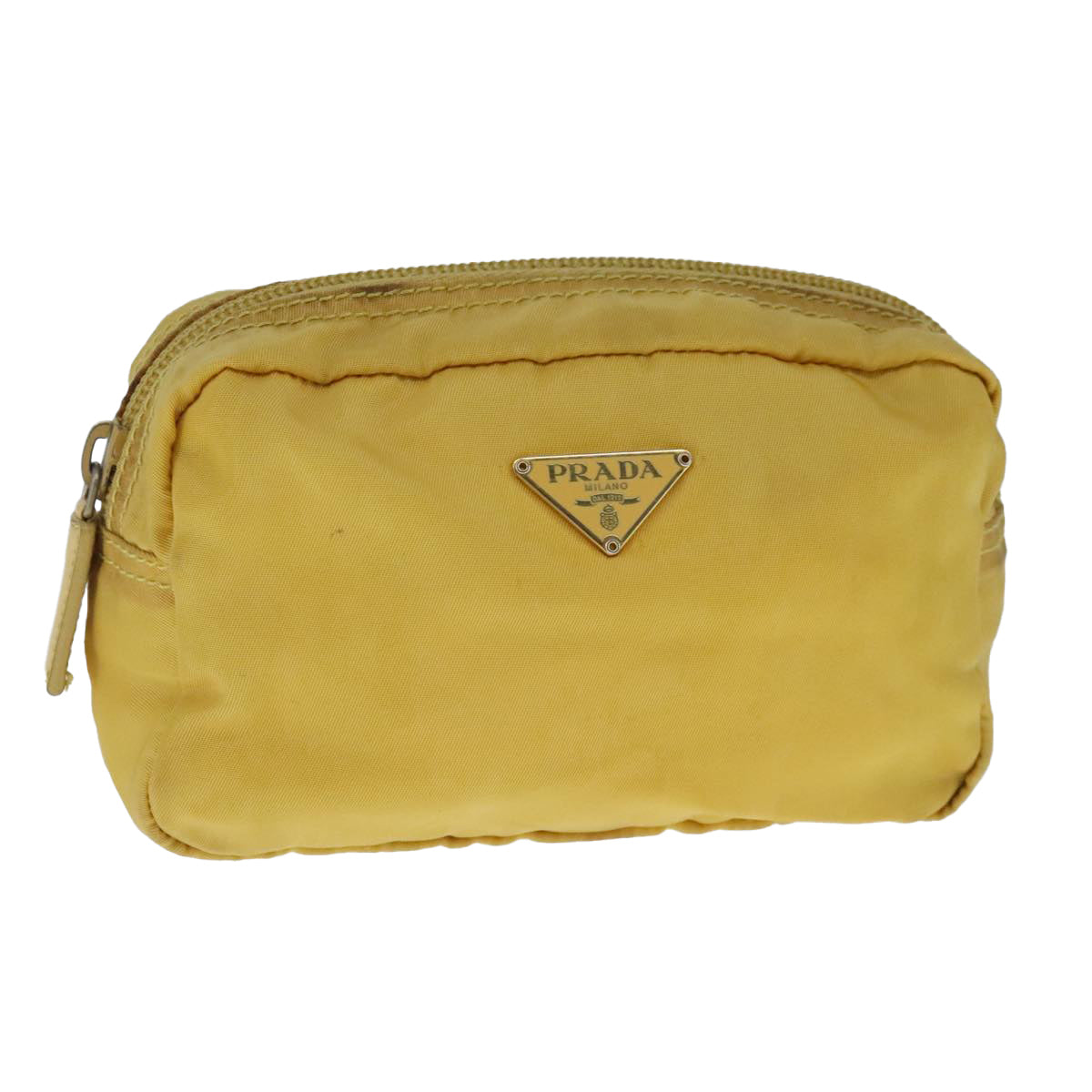 Prada Yellow Synthetic Clutch Bag (Pre-Owned)