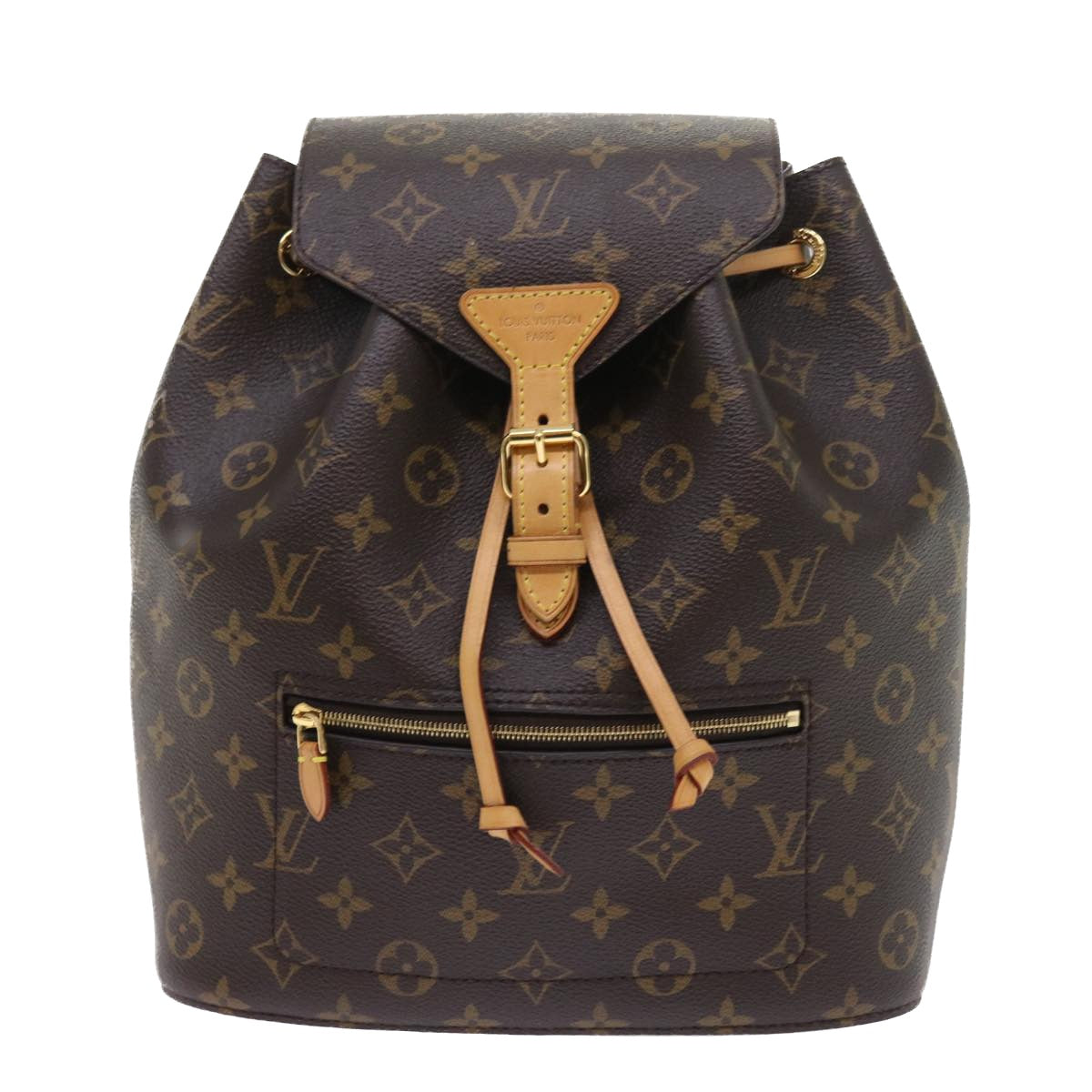 Louis Vuitton Montsouris Brown Canvas Backpack Bag (Pre-Owned)