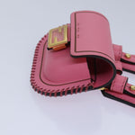 Fendi Baguette Pink Leather Clutch Bag (Pre-Owned)