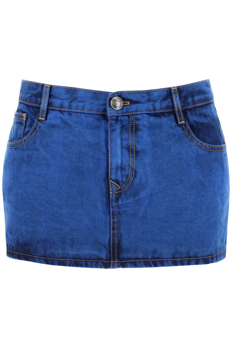 Vivienne Westwood Women's Denim Foam Mini Skirt For