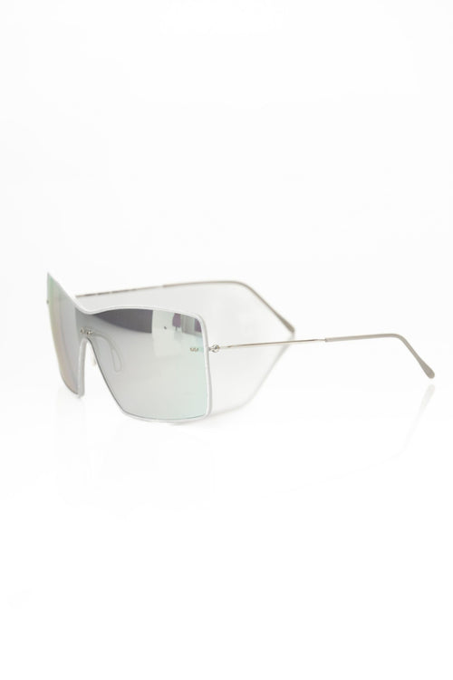 Frankie Morello Silver Metallic Women Women's Sunglass