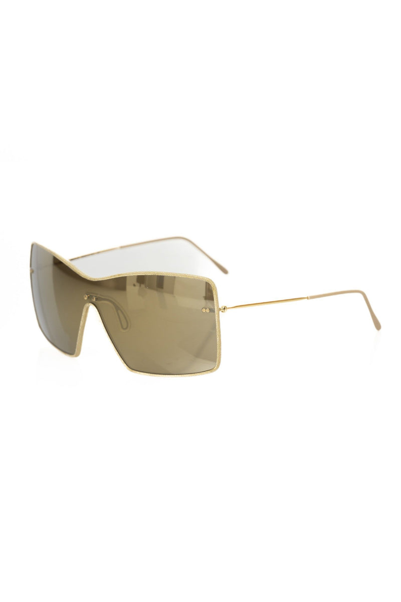 Frankie Morello Gold Metallic Sunglasses for Women's Women