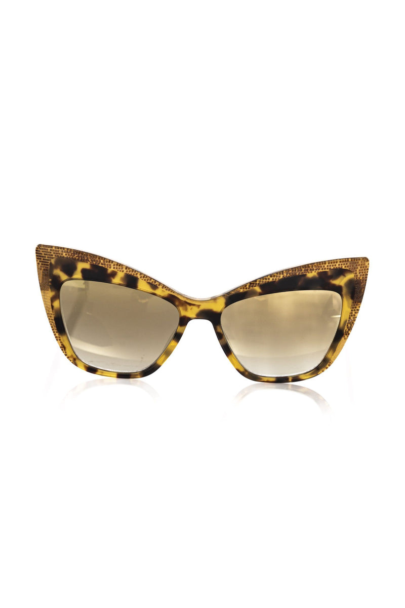 Frankie Morello Brown Acetate Women Women's Sunglass