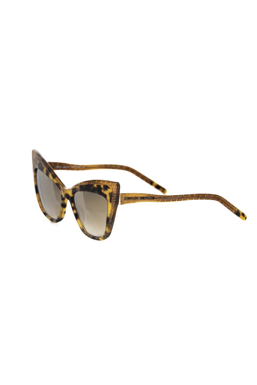 Frankie Morello Brown Acetate Women Women's Sunglass