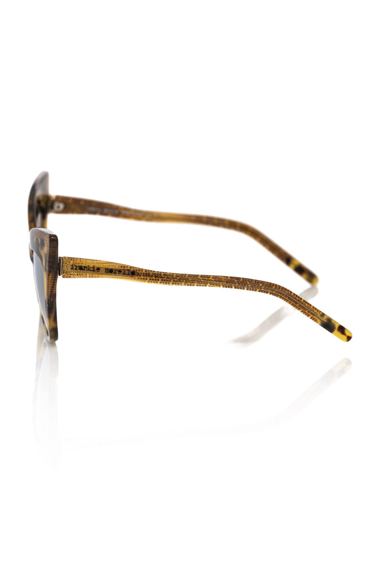 Frankie Morello Brown Acetate Women Women's Sunglass