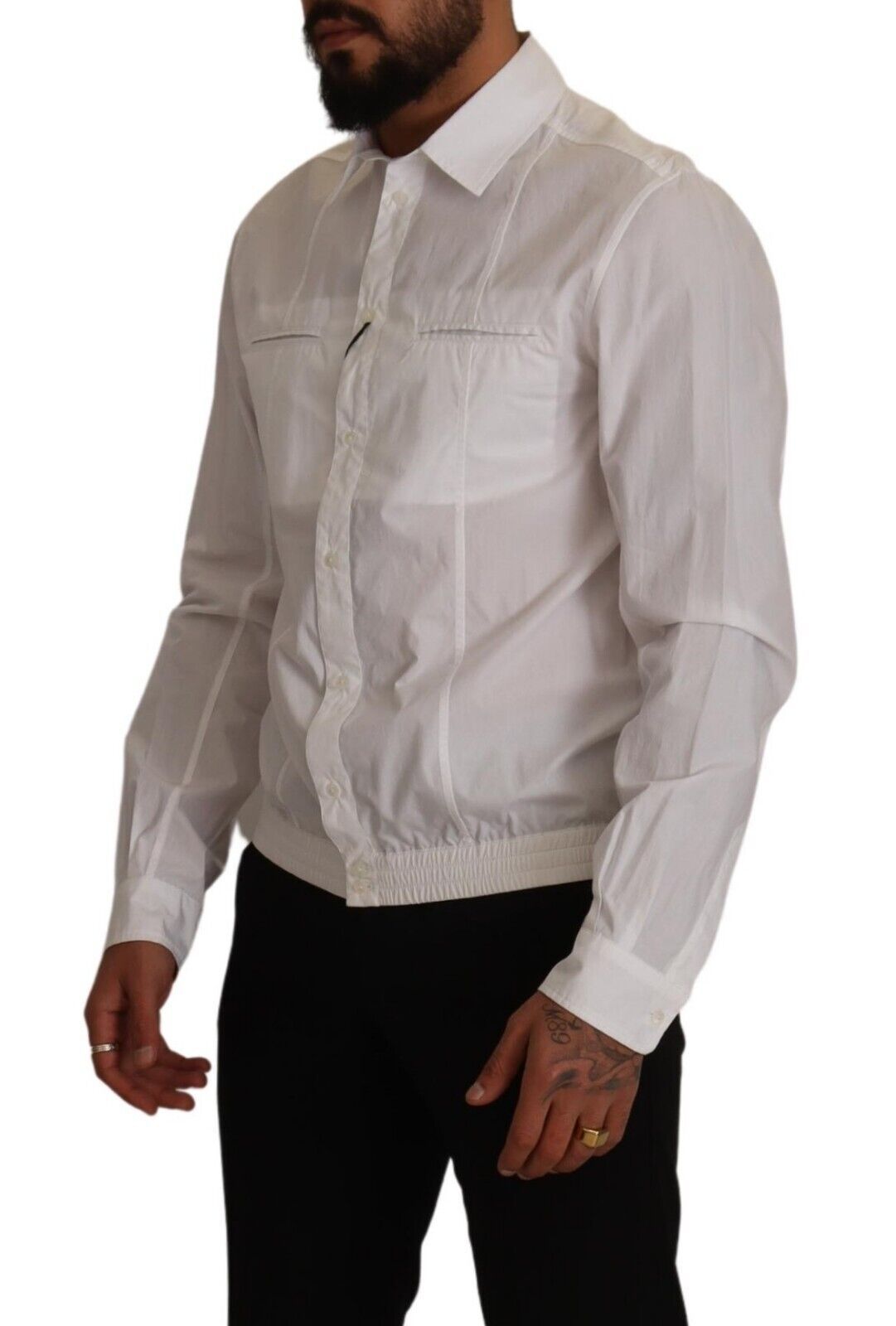 Dolce & Gabbana Elegant Italian White Cotton Men's Shirt