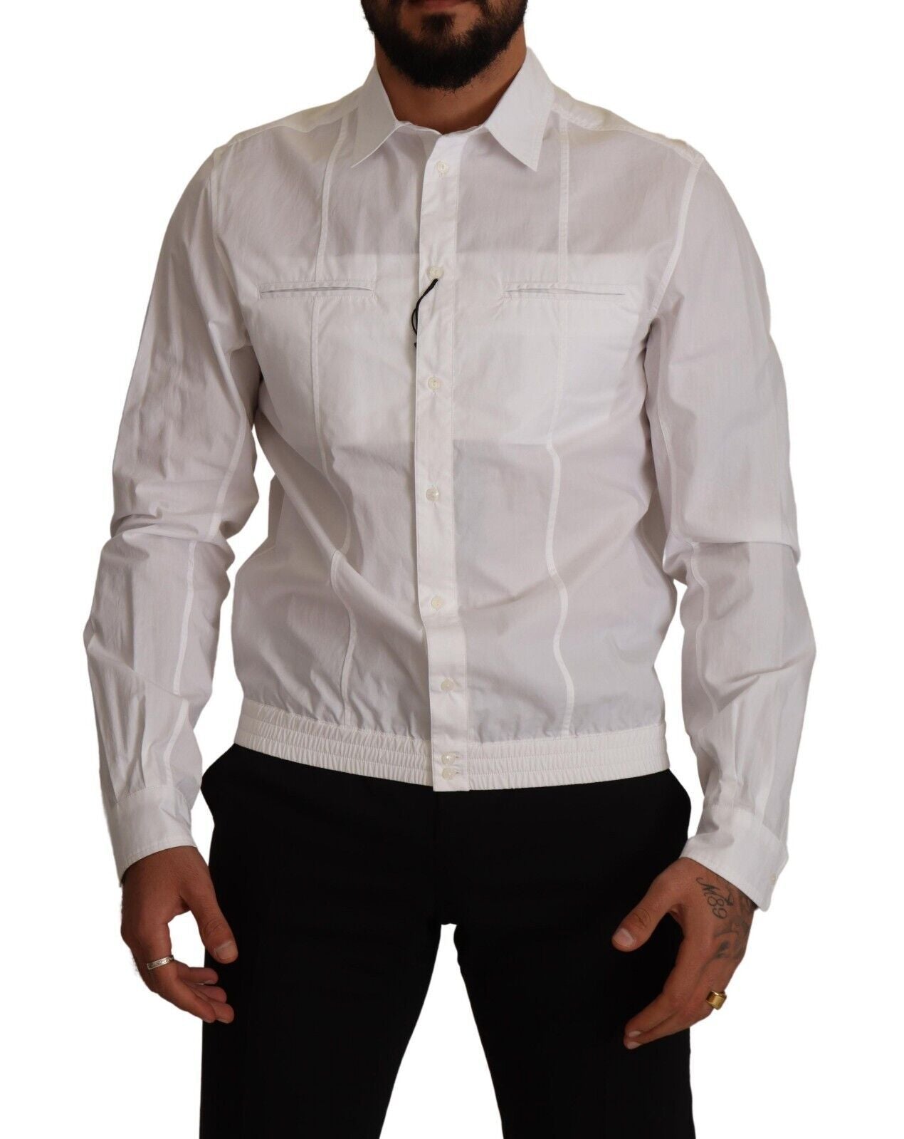 Dolce & Gabbana Elegant Italian White Cotton Men's Shirt