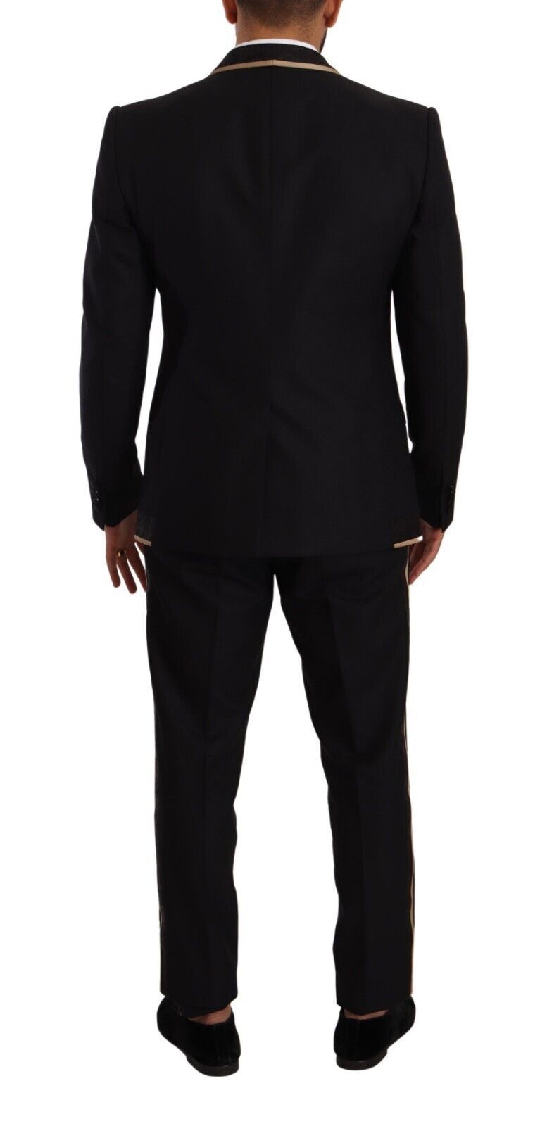 Dolce & Gabbana Elegant Black Silk Blend 3-Piece Men's Suit