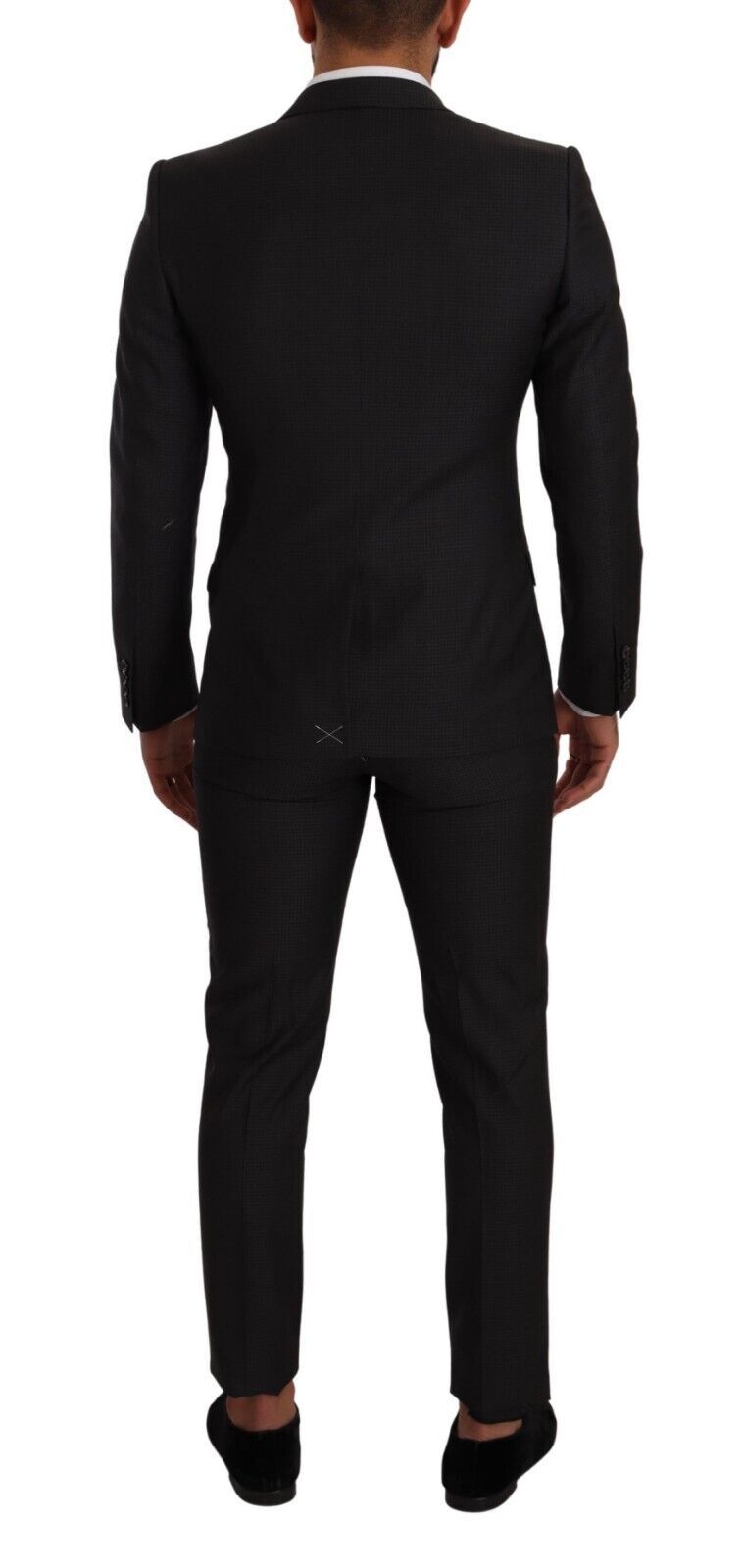 Dolce & Gabbana Elegant Black Wool Martini Men's Suit