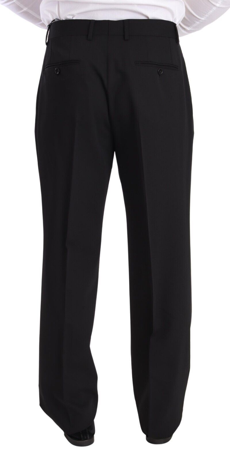 Dolce & Gabbana Elegant Black Wool Tuxedo Men's Trousers