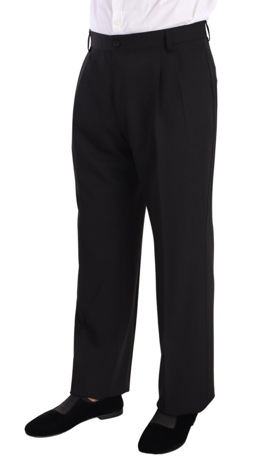 Dolce & Gabbana Elegant Black Wool Tuxedo Men's Trousers