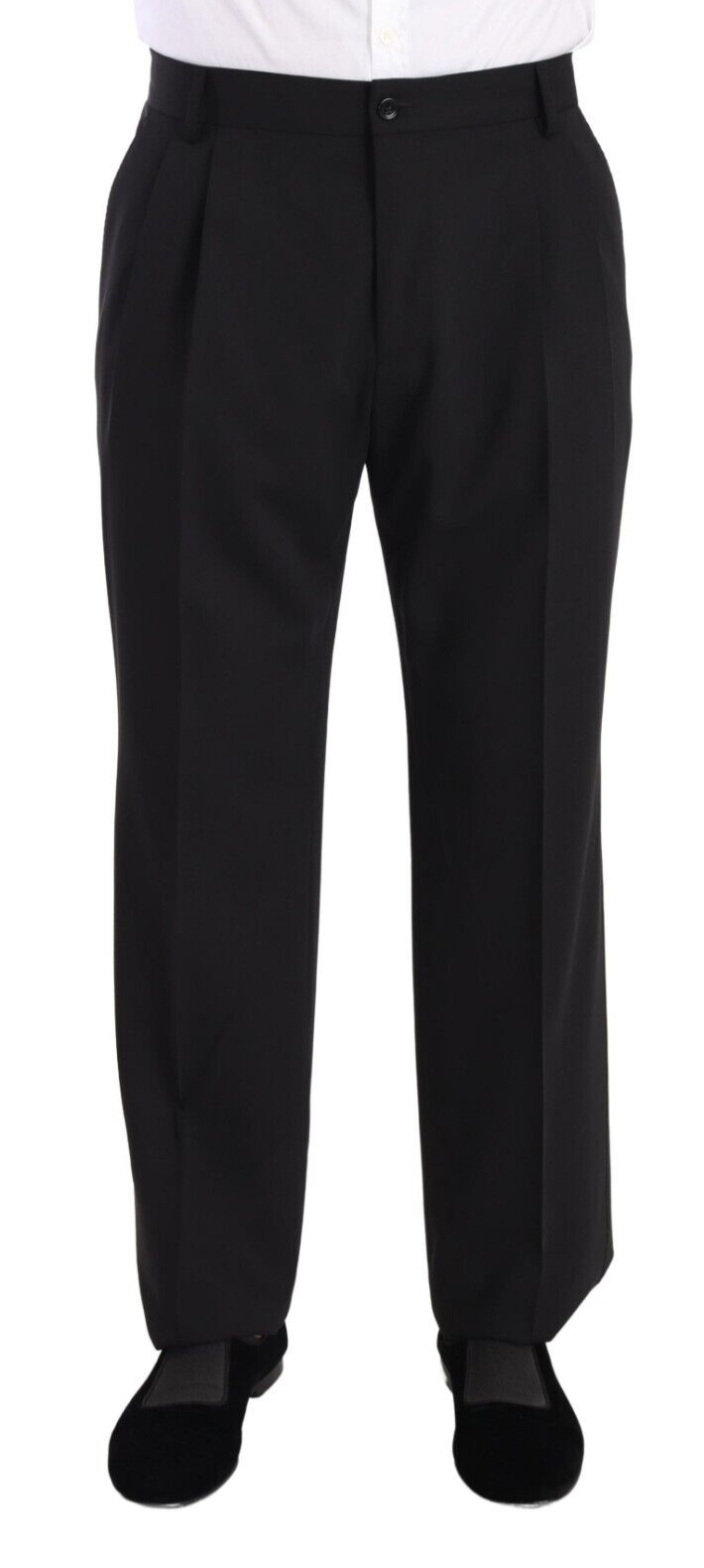 Dolce & Gabbana Elegant Black Wool Tuxedo Men's Trousers