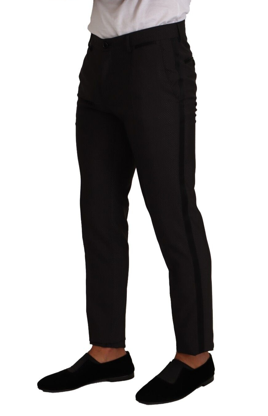 Dolce & Gabbana Elegant Skinny Tuxedo Men's Trousers