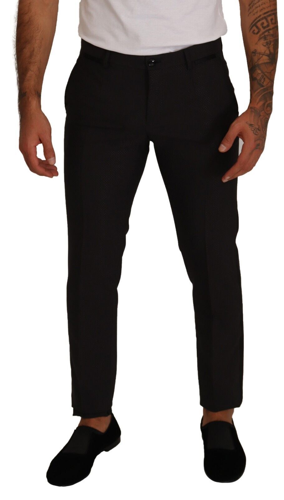 Dolce & Gabbana Elegant Skinny Tuxedo Men's Trousers