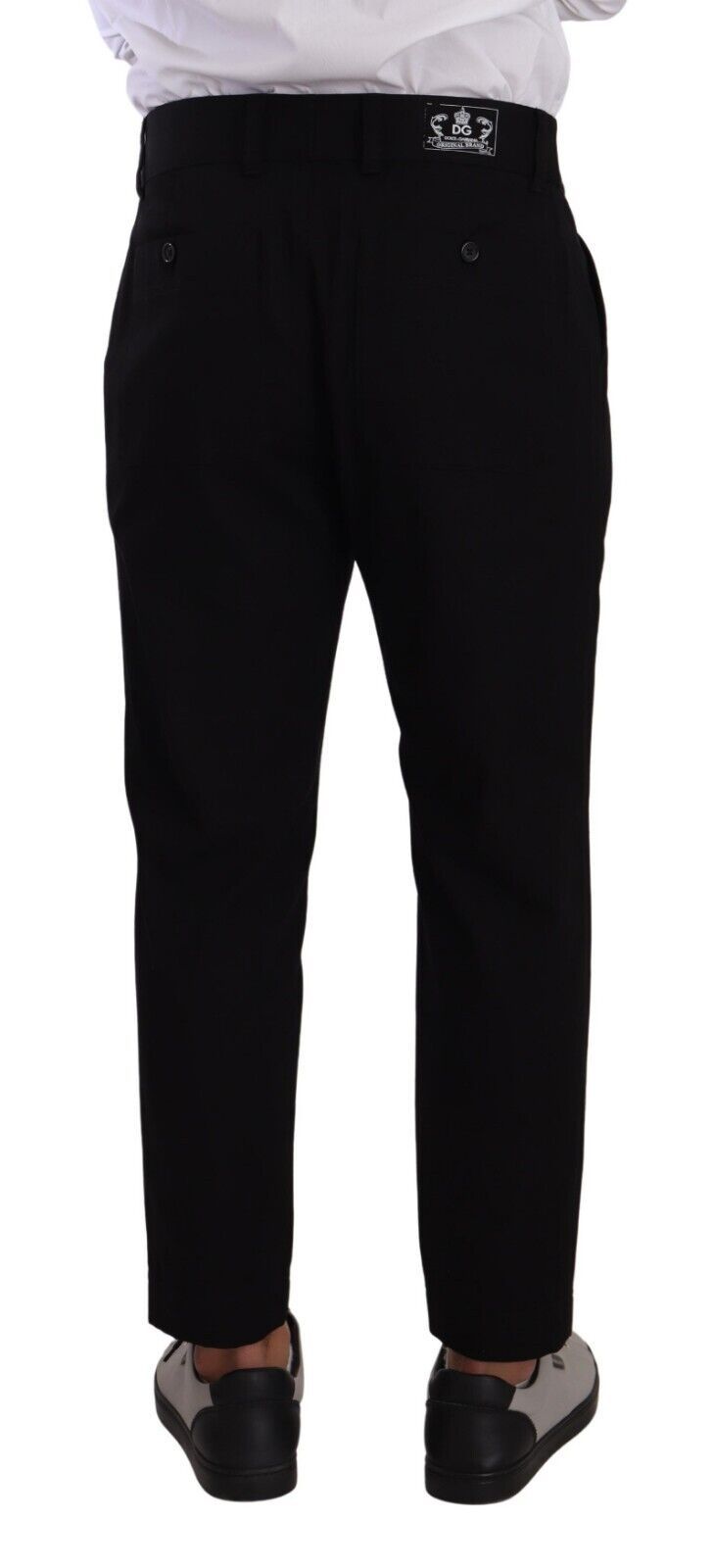 Dolce & Gabbana Elegant Tapered Black Cotton Men's Chinos