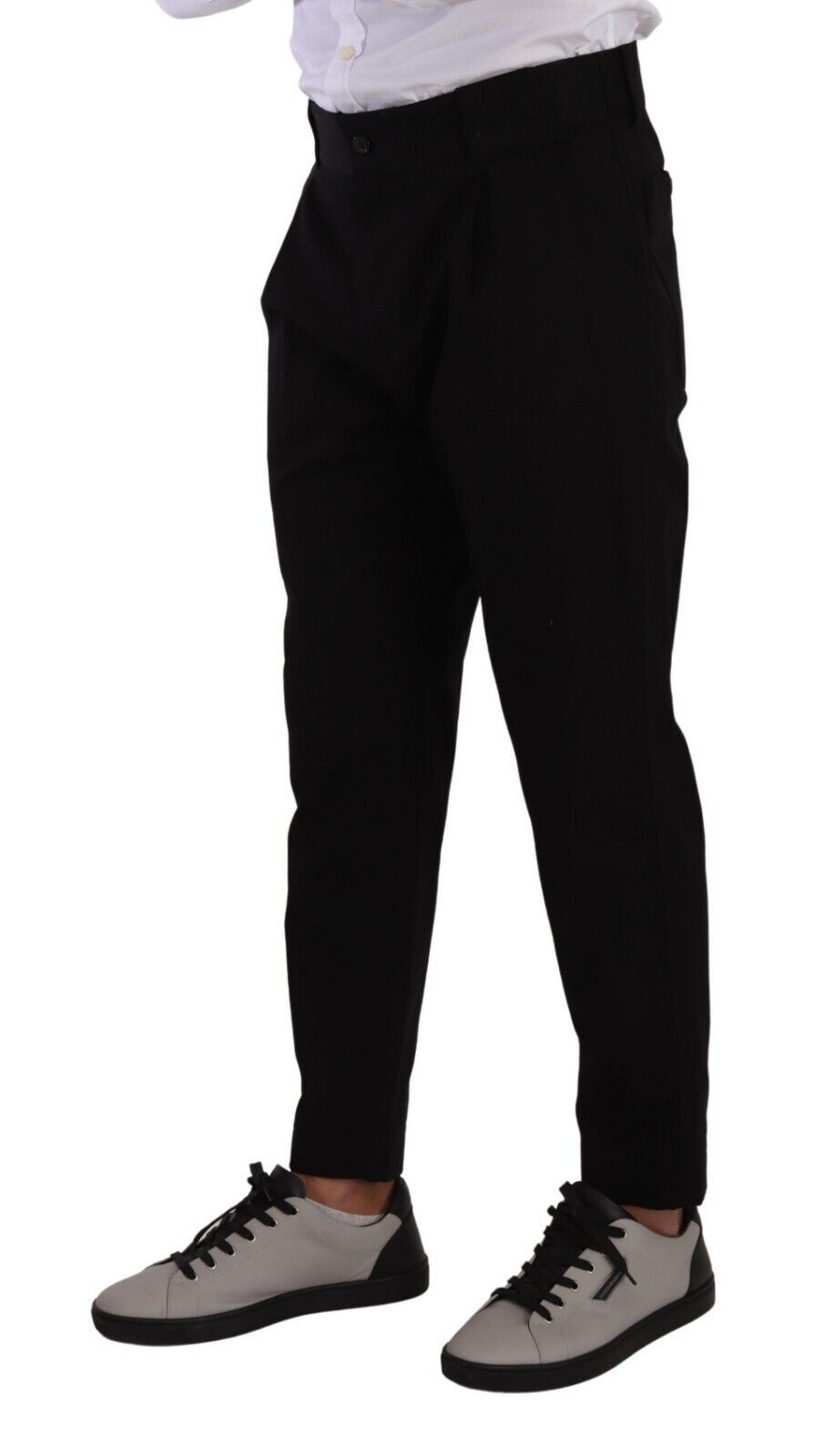 Dolce & Gabbana Elegant Tapered Black Cotton Men's Chinos