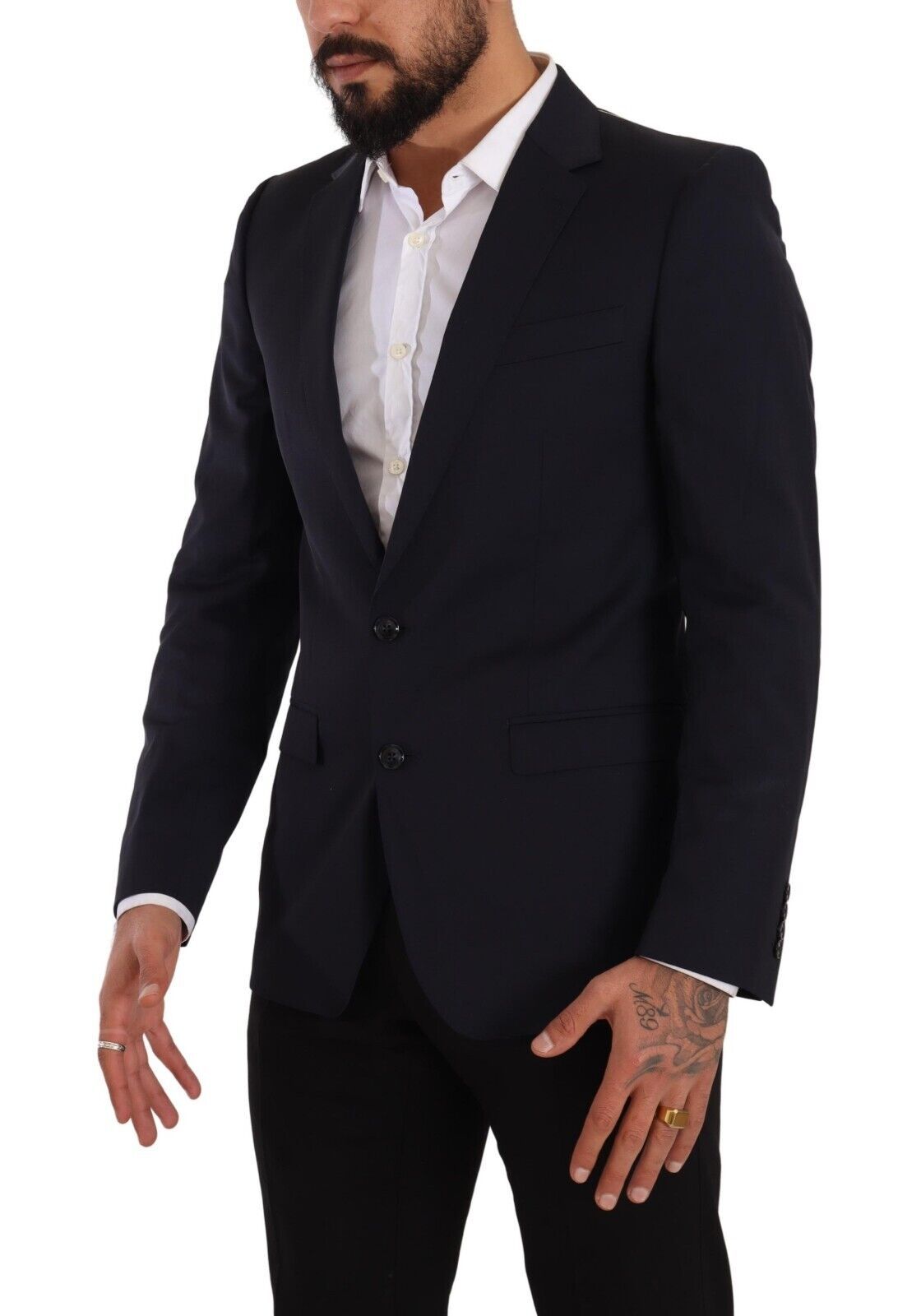 Dolce & Gabbana Sleek Navy Martini Slim Fit Wool Men's Blazer