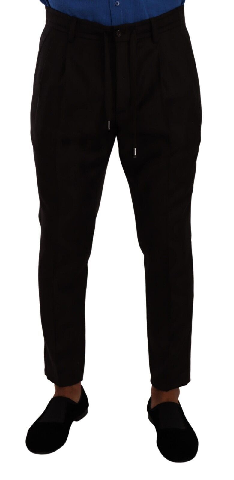 Dolce & Gabbana Elegant Burgundy Wool Jogger Men's Pants