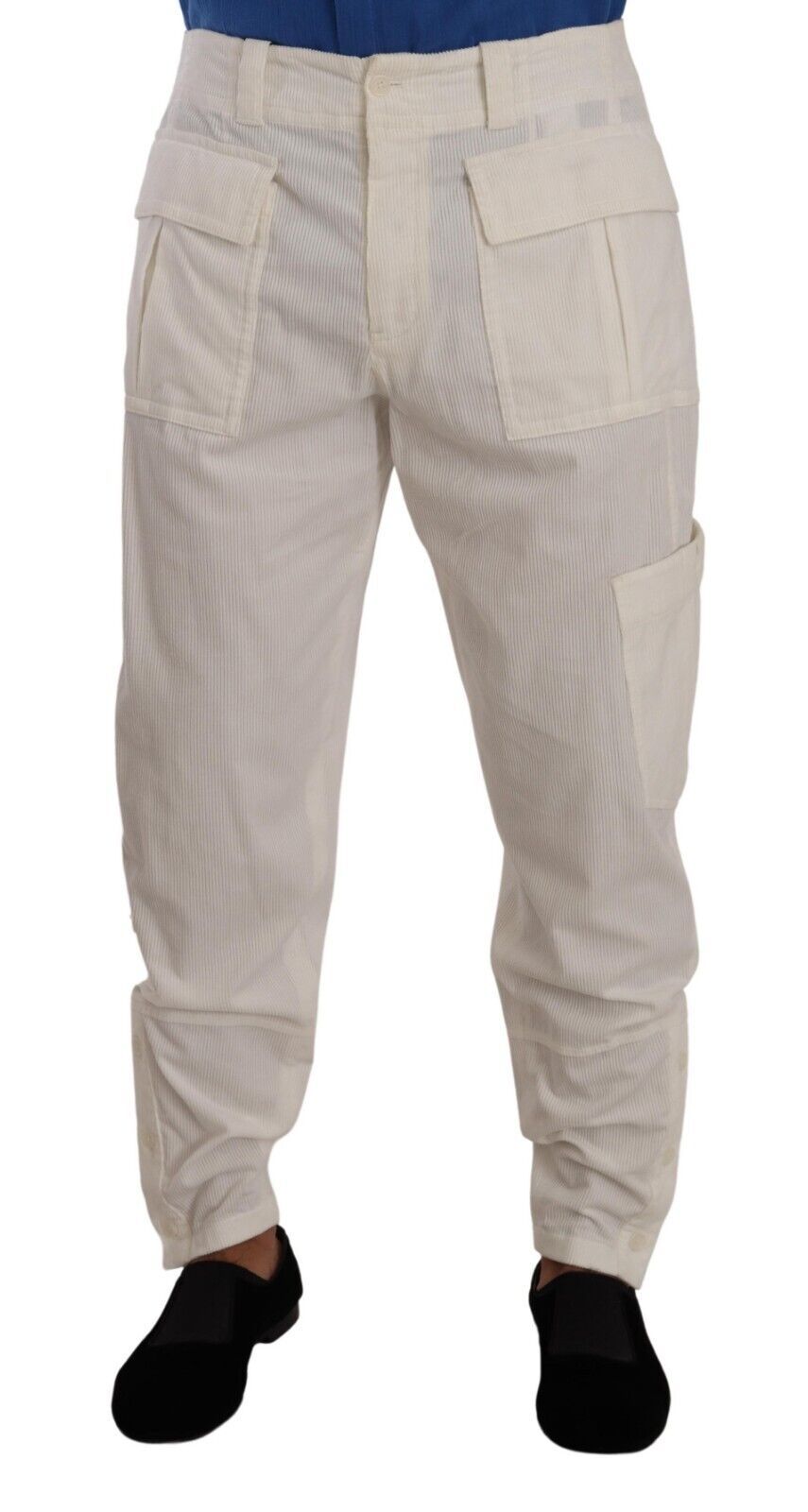 Dolce & Gabbana Elegant Off White Cargo Pants - Regular Men's Fit